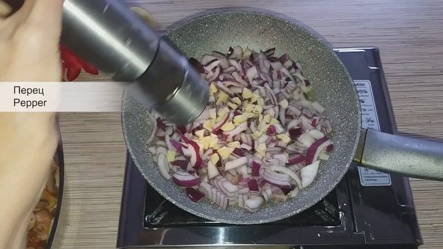 Жареные куриные ножки с грибами и яблоками / Roast chicken legs with mushrooms and apples смотреть онлайн