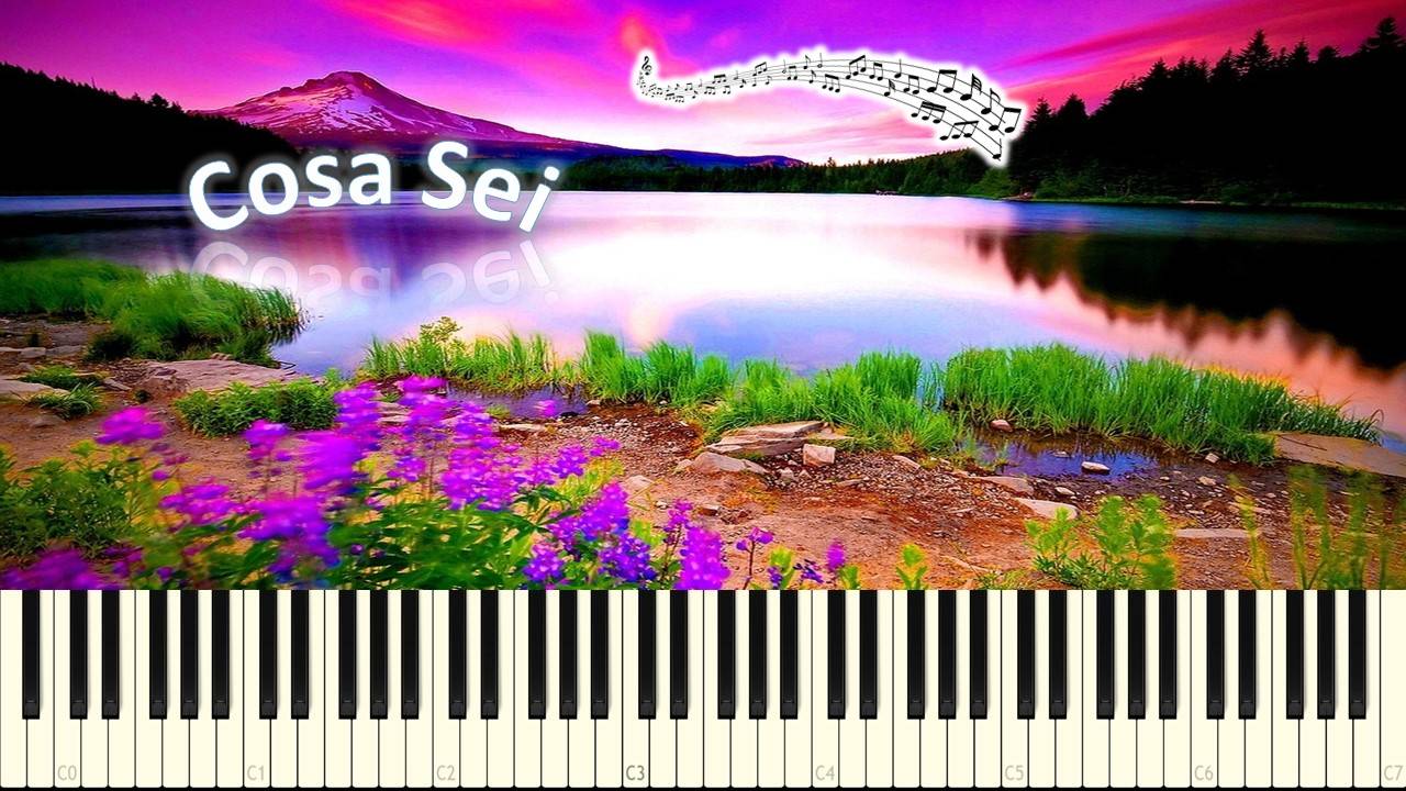 Cosa Sei (piano tutorial) [НОТЫ + MIDI] смотреть онлайн
