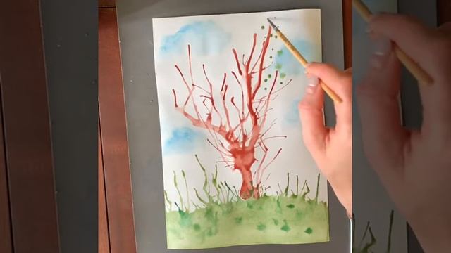 Рисование кляксами, урок 1, для детей . смотреть онлайн