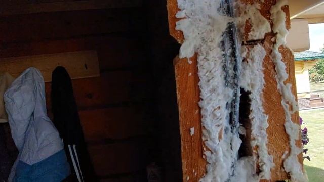 Меняем дверь в бане .что с брусом через 8 лет ? смотреть онлайн