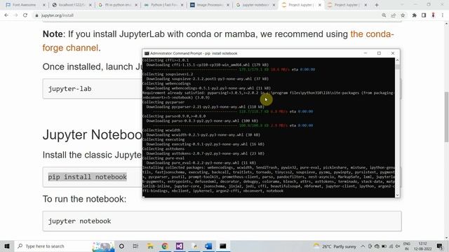 How to Install Jupyter Notebook in Windows 11 | Python | jupyter notebook tutorial смотреть онлайн