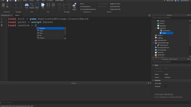 How to make a Tool-Giver in Roblox Studio смотреть онлайн