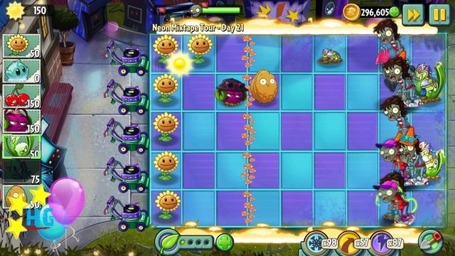 Plants vs Zombies 2 - Neon Mixtape Tour - Day 21 [Don't Trample the Flowers] No Premium смотреть онлайн
