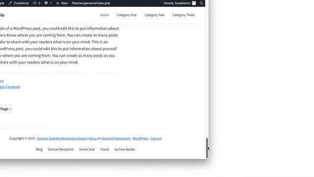 Responsive Footer Menu In Genesis Sample Theme Version 3.1.0 смотреть онлайн
