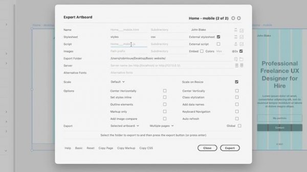 Export a Responsive Website Directly from Adobe XD using the Web Export plugin