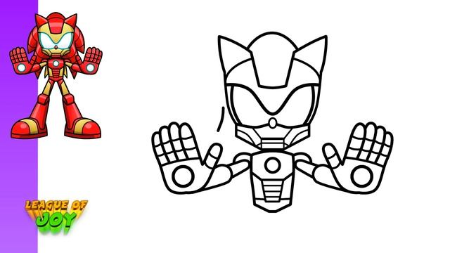 How to DRAW SONIC IRON MAN [ Sonic fusion Iron Man ] смотреть онлайн