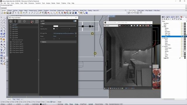 V-Ray for Rhino — Tutorial: Interior night lighting смотреть онлайн
