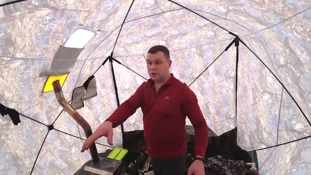Самая Крутая Палатка! С Дровяной Печью. Палатка для Рыбалки и Путешествий. смотреть онлайн