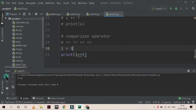 Operators in Python | Python tutorials for beginners in Hindi | Part-25 | #PythonProgramming смотреть онлайн