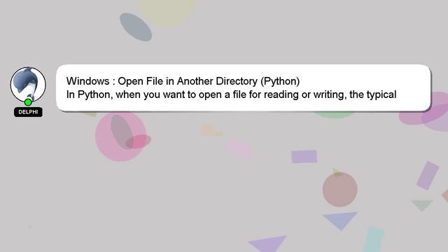 Windows : Open File in Another Directory (Python) смотреть онлайн