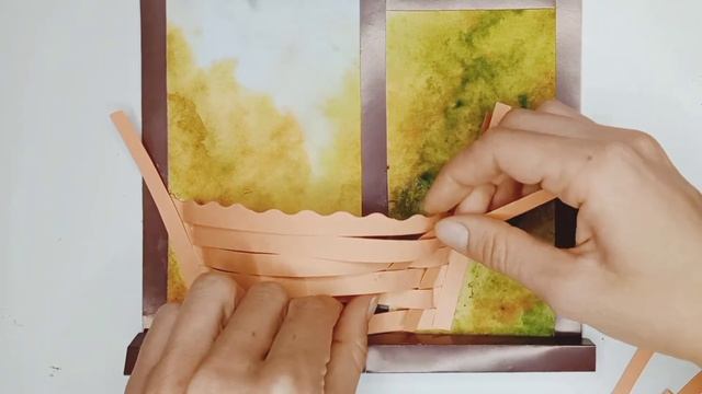 Осенняя поделка. Как нарисовать пейзаж, сплести корзину и сделать объемные овощи из бумаги? смотреть онлайн