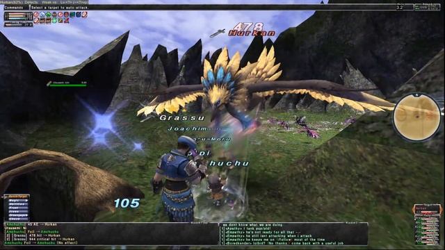 FFXI Marjami Ravine Wildskeeper Reive Hurkan Fight - Thief Ninja with Trusts смотреть онлайн