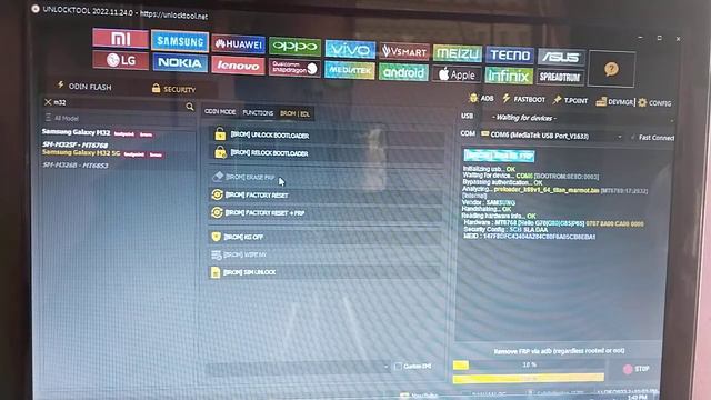 Samsung M32 Frp Unlock By Unlock Tool ! 100% Done ! Android 9/10/11/12