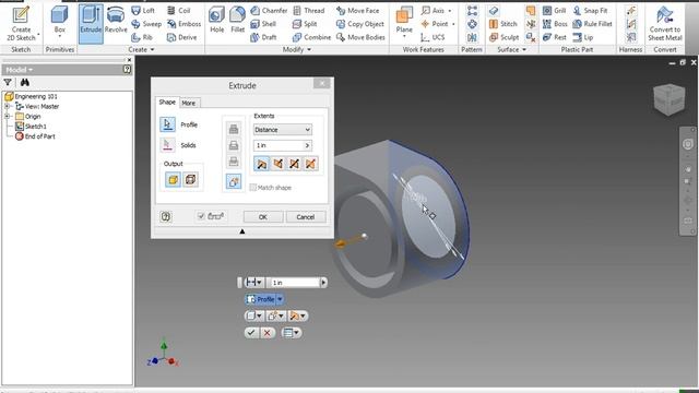 Autodesk Inventor - How to make a 3D Object смотреть онлайн