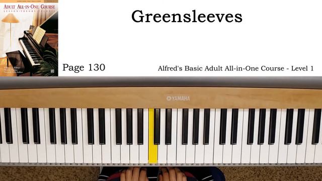 Greensleeves (p.130) - Alfred's Basic Adult All-in-One Course - Book 1 смотреть онлайн