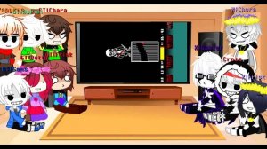 GLITCHTALE and XTALE react to LB!Sans Fight |Part 2/Final| [Rus/Eng] | [GC]