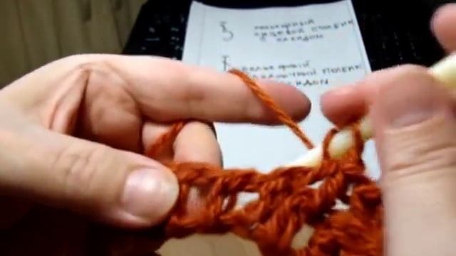 Вязание крючком.Мужской шарф. смотреть онлайн