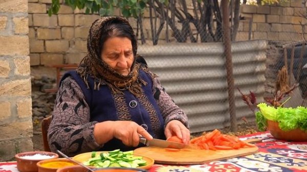 Cooking Very Delicious Shawarma in the Village House, Rural Life in a Faraway Azerbaijani Village