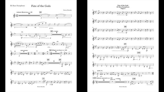Fate of the Gods (Bass Saxophone part) by Steven Reineke смотреть онлайн