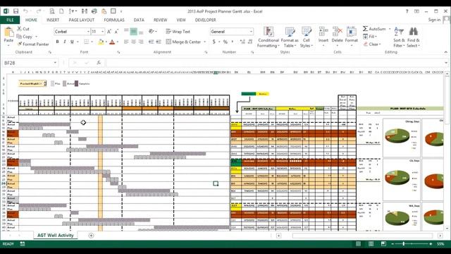 Project Gant Chart in Excel смотреть онлайн
