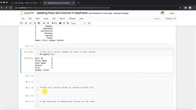 Pandas Tutorial (Session 8) - Data Modifying Functions to update rows and columns in DataFrame смотреть онлайн