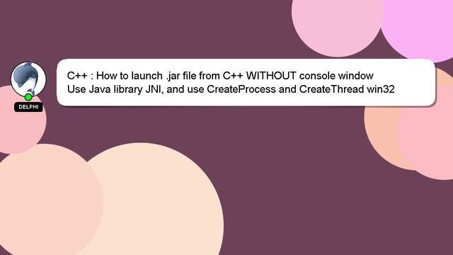 C++ : How to launch .jar file from C++ WITHOUT console window смотреть онлайн