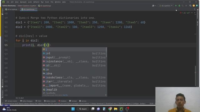 How to merge two Dictionary into one | Practice questions dictionary 4 |#python #coding #learnings смотреть онлайн