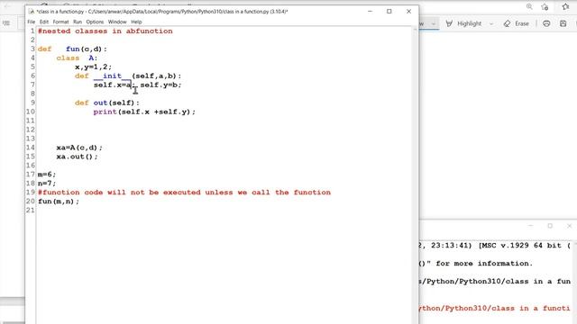 python nested class in a function01 смотреть онлайн