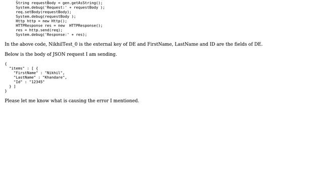 Marketing Cloud REST API gives Bad Request 400 Error While Inserting record into the Data Extension смотреть онлайн