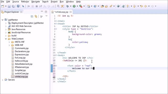 033 While Loop | JSP and Servlet смотреть онлайн