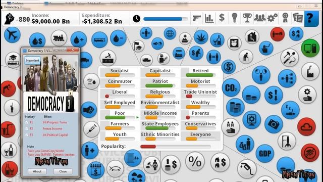 Democracy 3 V1.11 Trainer +3 смотреть онлайн