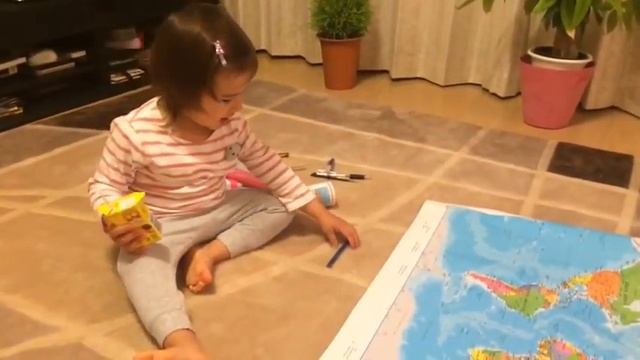 Мия 2г3 мес показывает страны на политической карте! смотреть онлайн