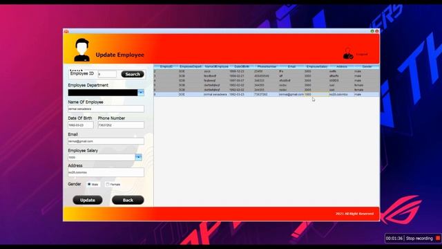 Employee Management System Using (NetBeans IDE) | Java Swing || and MYSQL Database смотреть онлайн