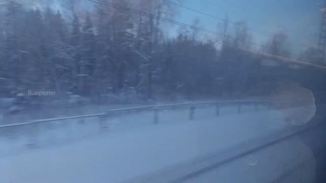 МОСКВА - САНКТ- ПЕТЕРБУРГ. Зимняя поездка на скоростном поезде  «САПСАН» (вид из окна)