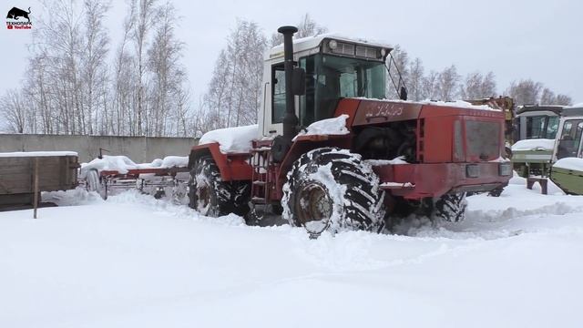 Геннадий ВЕРНУЛСЯ! Запустили Кировец К-744. ДТ-75 толкает снег! смотреть онлайн