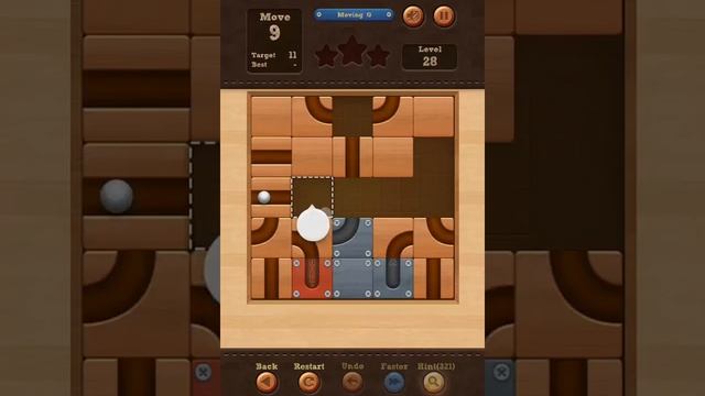 Roll the Ball slide puzzle Moving G Pack Level 28 Solution смотреть онлайн