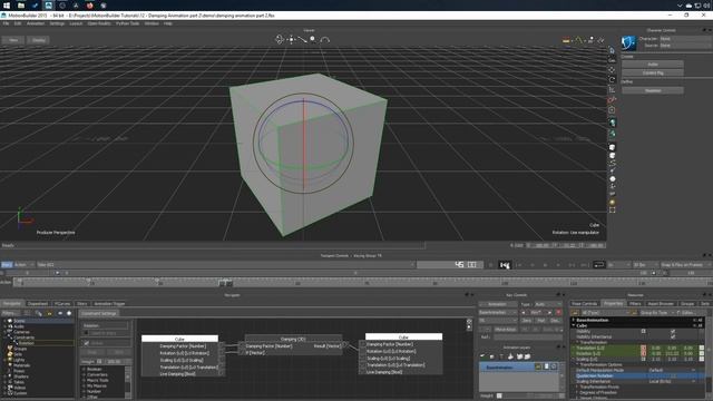 MotionBuilder Tutorial - Damping Rotation with Damping (3D) node and advanced options смотреть онлайн