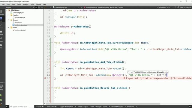 Qt C++ GUI Application Tutorial | Qt QTabWidget | How To Add & Remove Tab Dynamically | Events смотреть онлайн