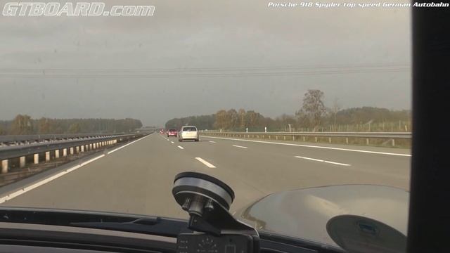 [50fps] Top speed Porsche 918 Spyder German Autobahn 218 mph / 350 km/h смотреть онлайн