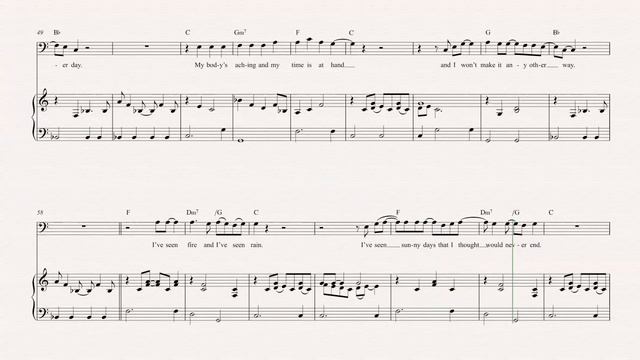 Cello - Fire and Rain - James Taylor - Sheet Music, Chords, & Vocals смотреть онлайн