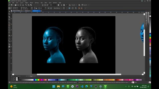 Double Neon Light Effect on photos using Corel draw in 1 Minute смотреть онлайн