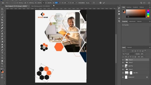 Corporate Business Flyer Design in Photoshop Tutorial смотреть онлайн