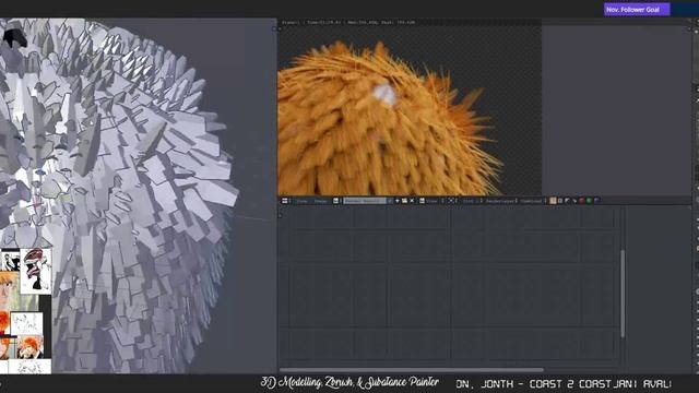 Working on hair cards in Blender and Substance Painter #blender смотреть онлайн