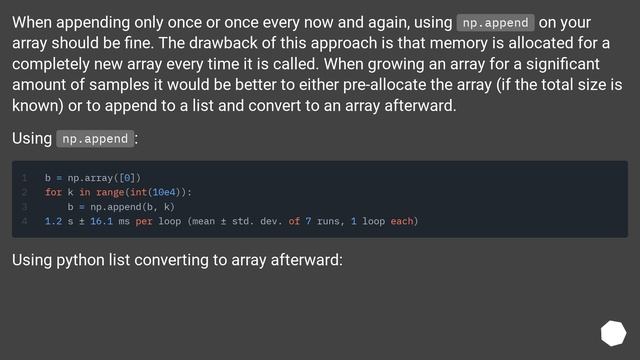 Add single element to array in numpy смотреть онлайн