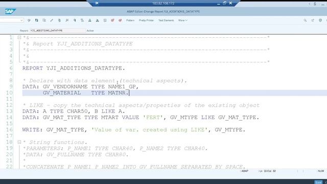 Video 5: ABAP - Data Types Examples and Additions to begin programming смотреть онлайн