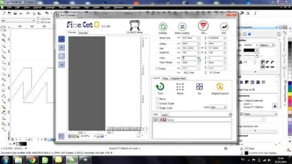 Аппликационная резка на примере Mimaki CG130-SR III