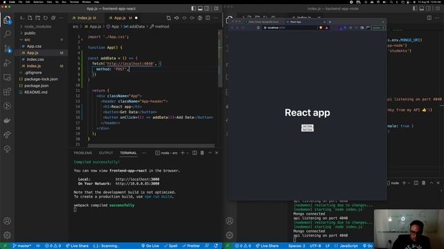 How to create simple Node Express Api with MongoDb and React смотреть онлайн