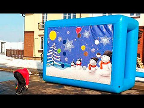 Надувной тир "Снежки" смотреть онлайн