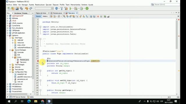 Login con JSF, PrimeFaces y MySQL смотреть онлайн