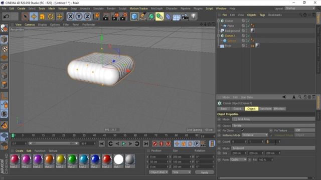 Как сделать прикольную композицию со стальными сферами в Cinema 4D смотреть онлайн